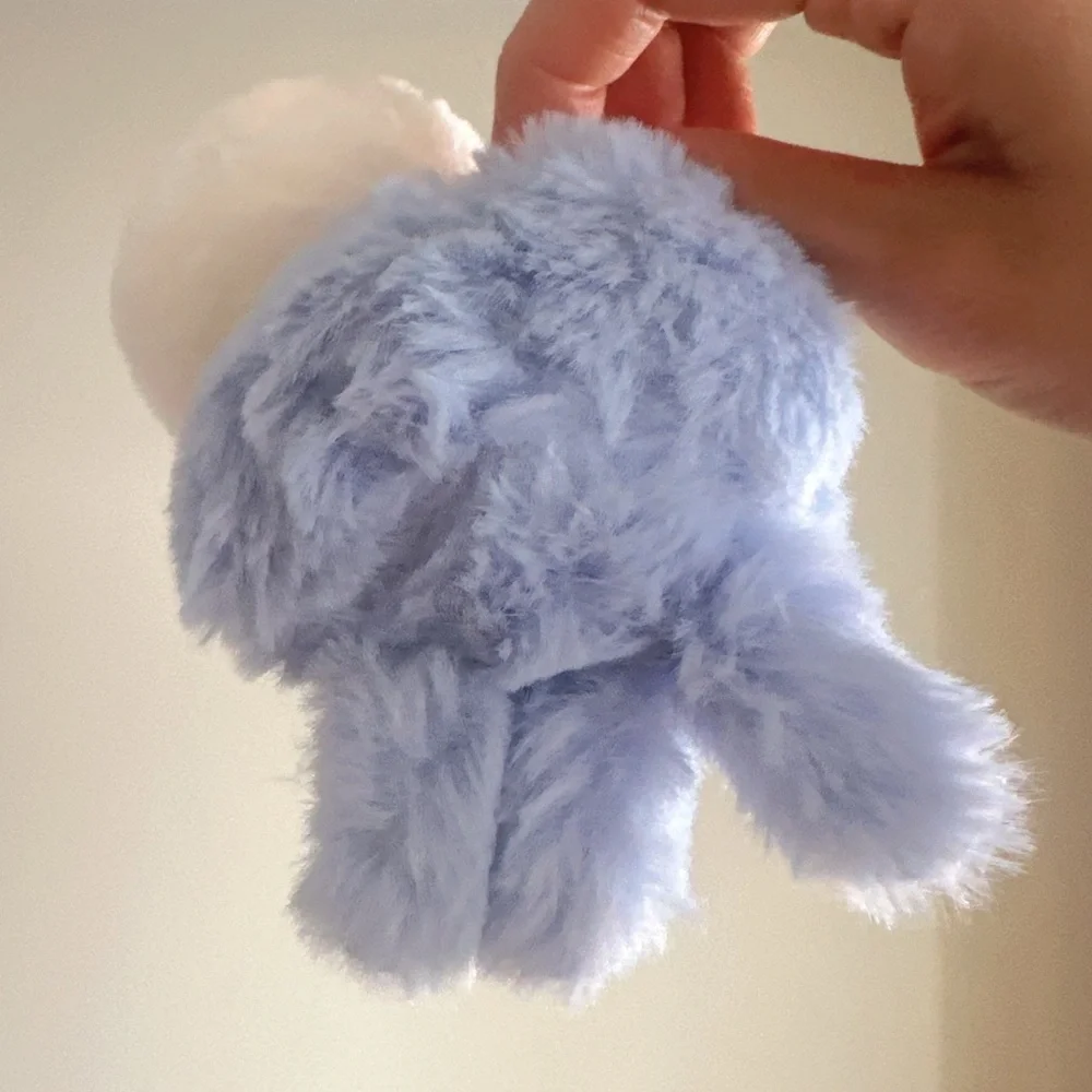 Light Blue Jellyfish Plush Keychain Bag Charm Cute Kawaii Ocean Gift New
